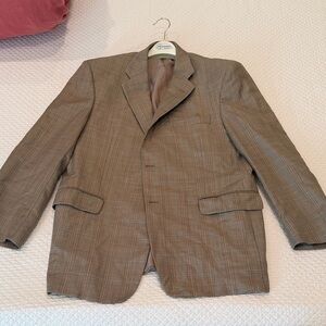 Men's Striped Beige Blazer